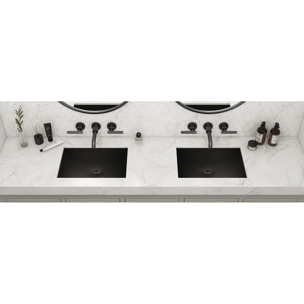 Ruvati 18 x 12 inch Gunmetal Black Stainless Steel Rectangular