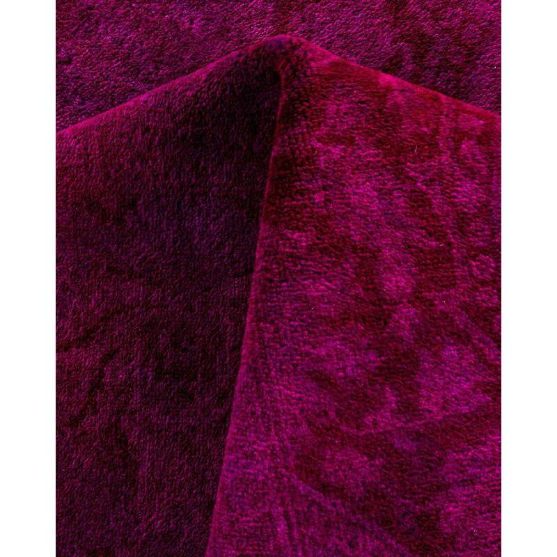 Contemporary Overdyed Wool Hand Knotted Area Rug - 6' 2" x 8' 10"