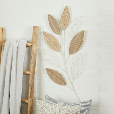 Brown Metal Leaf Wall Decor