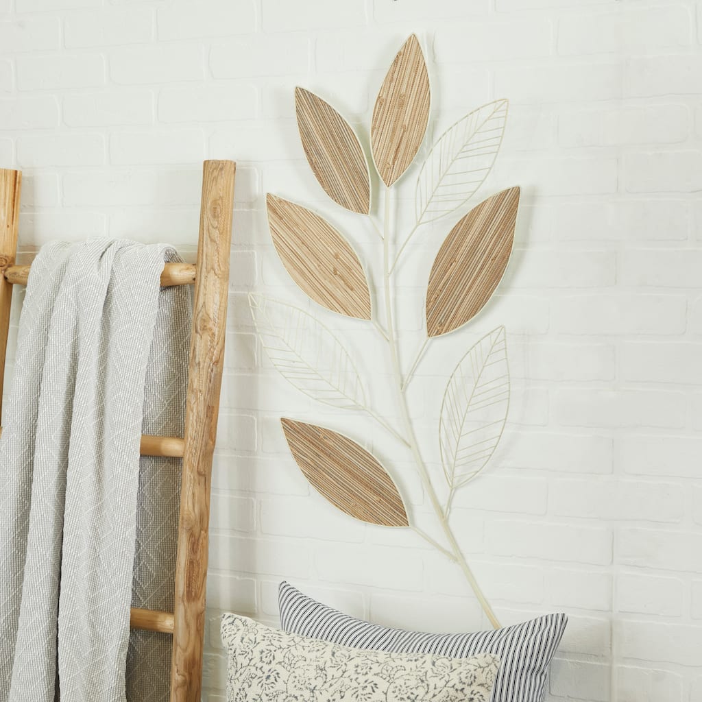 Brown Metal Leaf Wall Decor