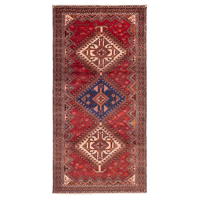 ECARPETGALLERY Hand-knotted Konya Anatolian Red Wool Rug - 4'11 x 9'10