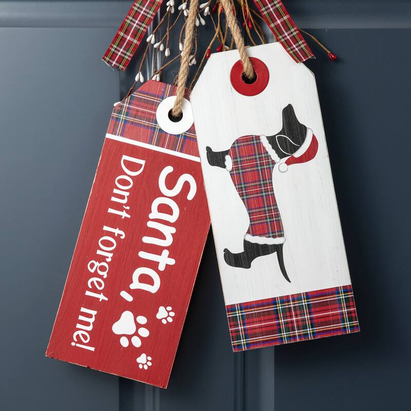 Glitzhome 24"H Wooden Valentine's Day/Patriotic/Americana/Easter Doorknob Hanging Decor