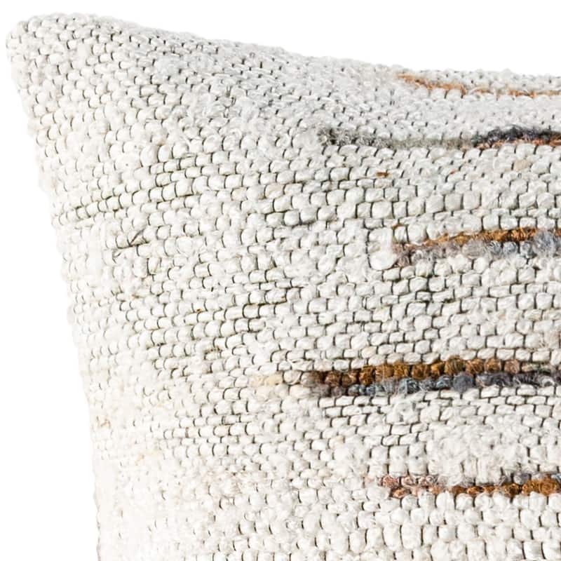 Mariyah Variated Ombre Stripe Handwoven Throw Pillow
