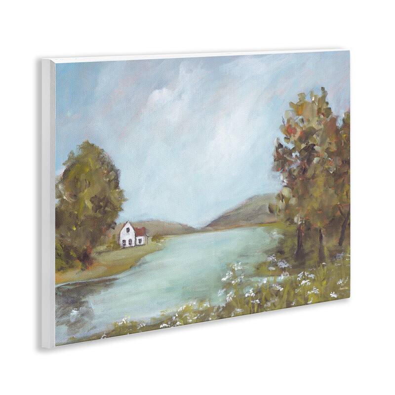 Stupell Distant Cottage Across River Wall Plaque Art Design By Amanda Hilburn