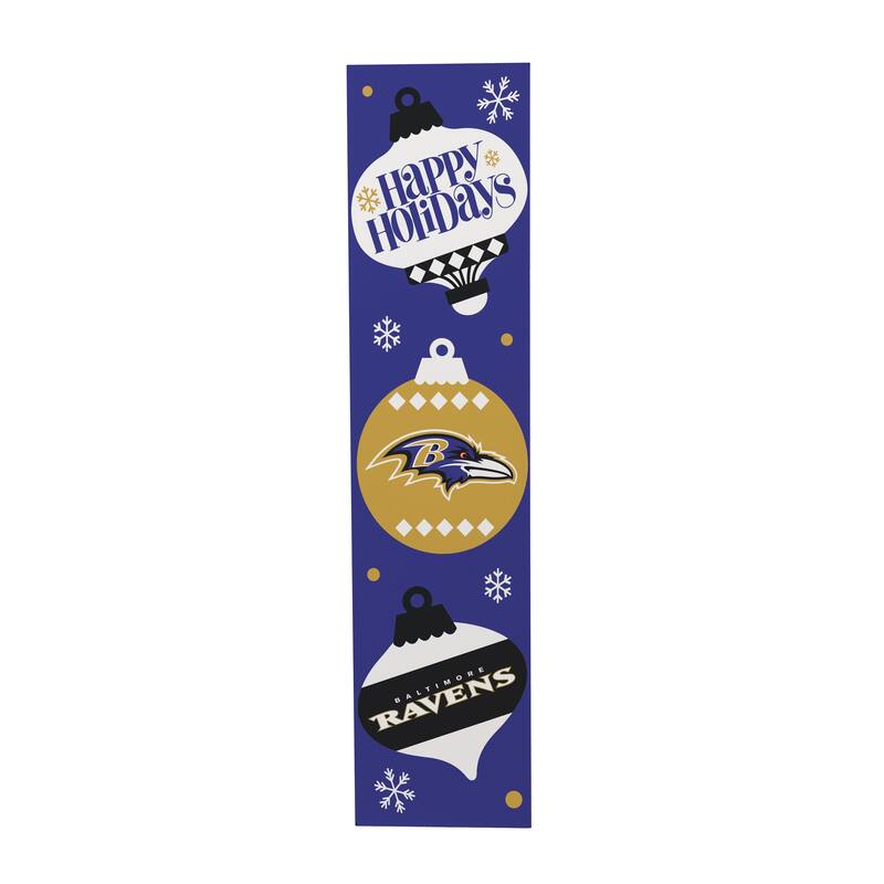 47" Double Sided Seasonal Porch Leaner, Baltimore Ravens - 47" x 11.25"