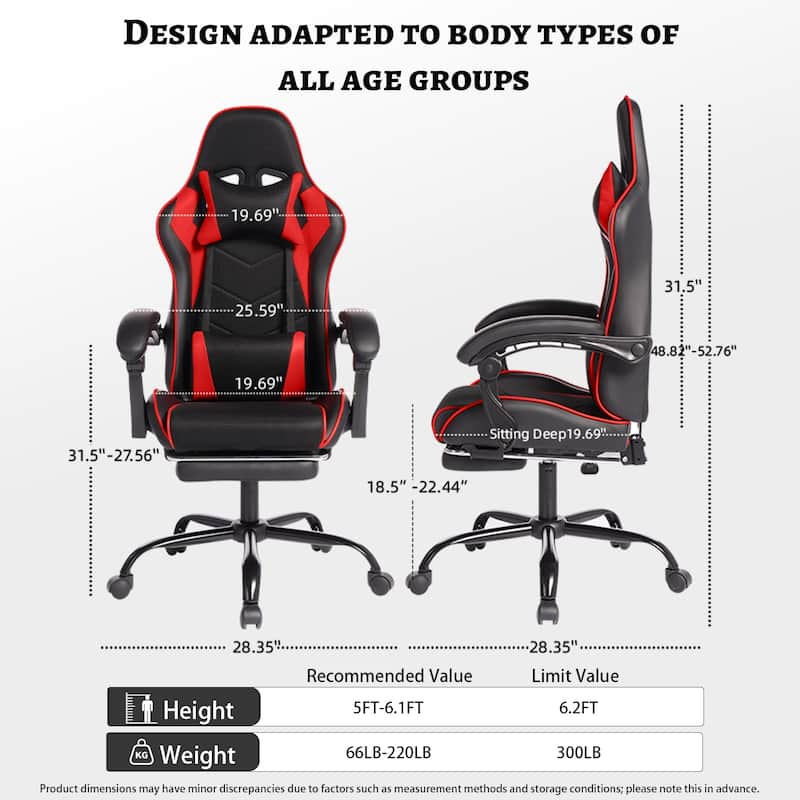 E-sports Gaming Chair Sports Car Driving Seat PU Material Moulded Sponge Comfortable and Safe With Massage