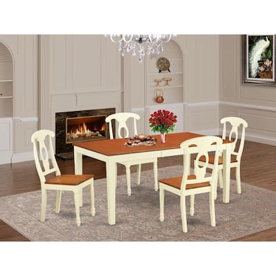 Dining Table Set for 8 - Solid Wood Kitchen Table with Chairs - Modern Room Set