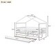 preview thumbnail 3 of 41, Twin Size House Bed Wood Creativity House Bed Extendable Daybed, Headboard Included & No Box Spring Needed for Boys Girls Daybed
