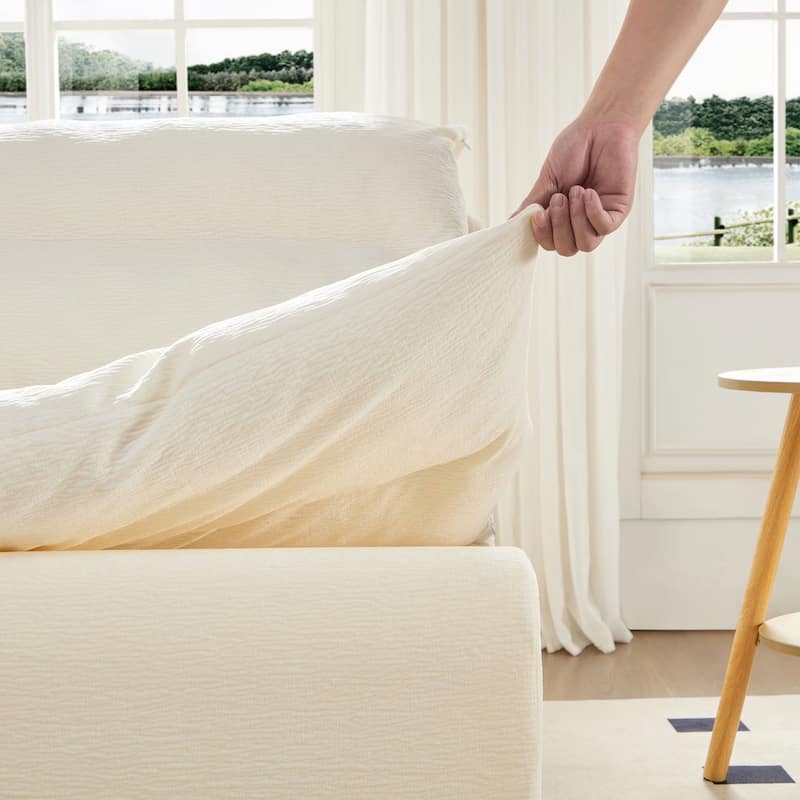 94.47" 3-Seat Modular Compressed Sectional Chair Sofa With Backrest