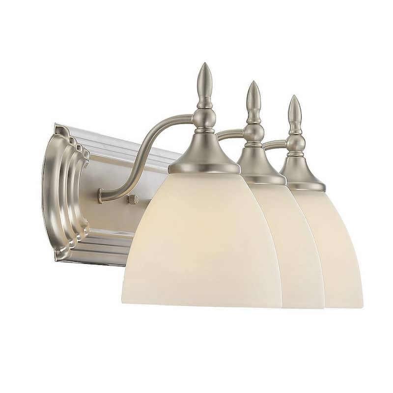 Classic Satin Nickel Bathroom Vanity Light