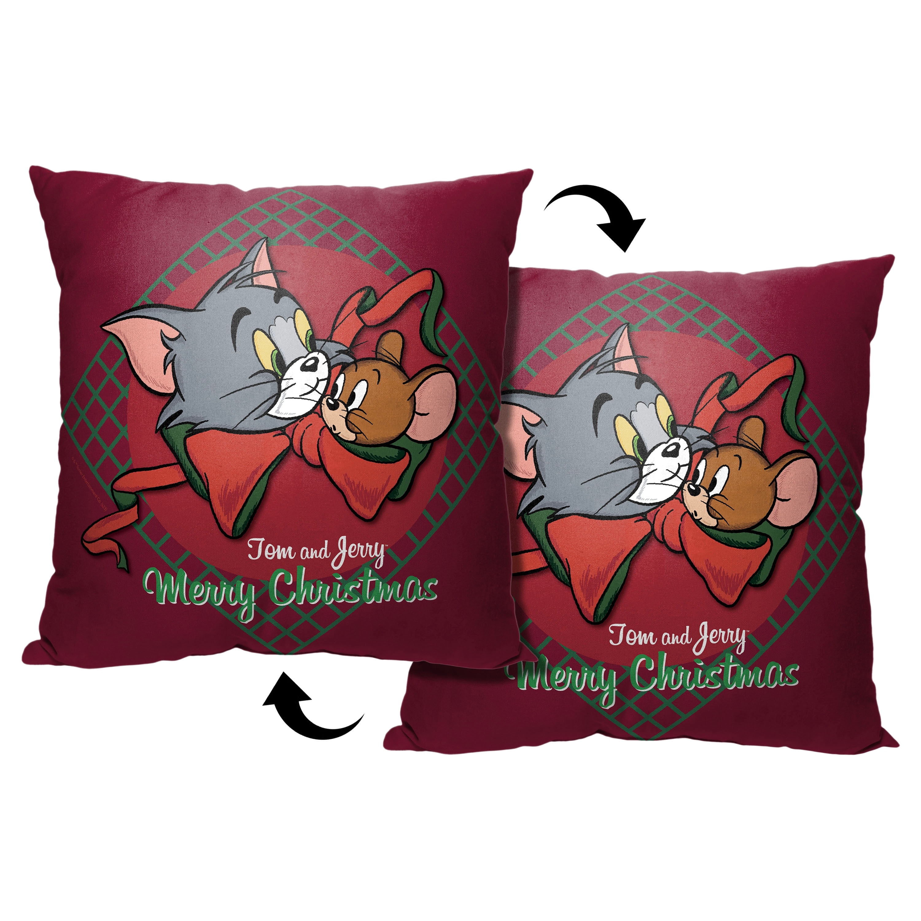 WB Tom And Jerry Merry Tom And Jerry Printed Throw Pillow, 57% OFF