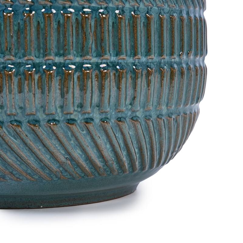 Handmade Textured Ceramic Pots for Succulents & Herbs, Indoor/Outdoor