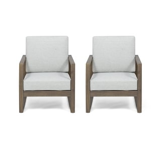 Belgian Outdoor Wood Club Chairs (Set of 2) by Christopher Knight Home