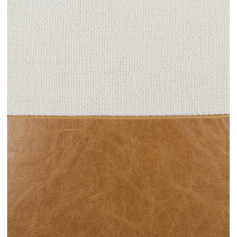 Yoli 20" Square Throw Pillow, Chestnut Ivory by Kosas Home