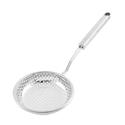 Tableware Meshy Hole Design Spoon Skimmer 12.5cm Diameter Silver Tone