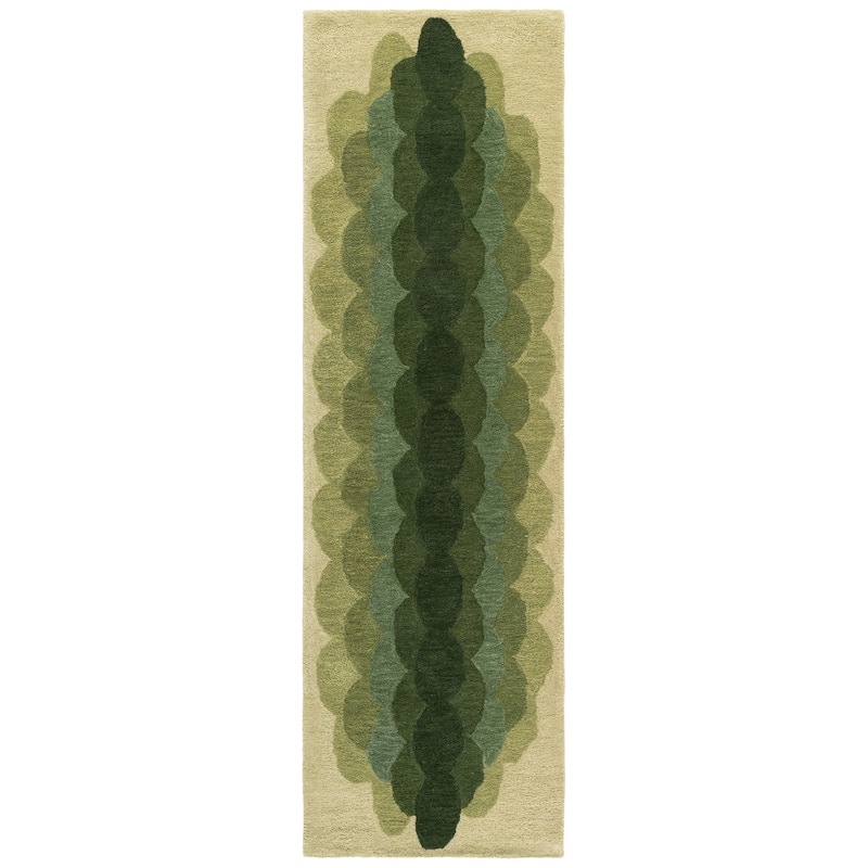 SAFAVIEH Handmade Metro Violetka Wool Rug - 2'3" x 8' Runner - Green