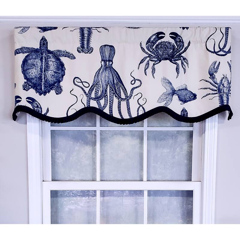 RLF Home Design Aquarium Provance Window Valance
