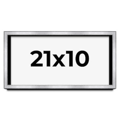 21x10 Shadow Box Frame Silver | 1.375 Inches Deep Real Wood