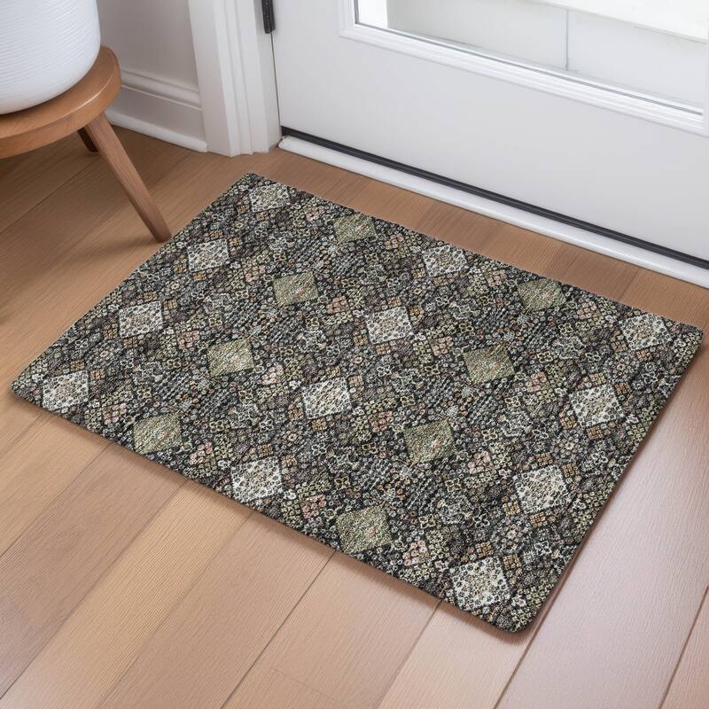 Machine Washable Indoor/ Outdoor Global Flory Chantille Rug
