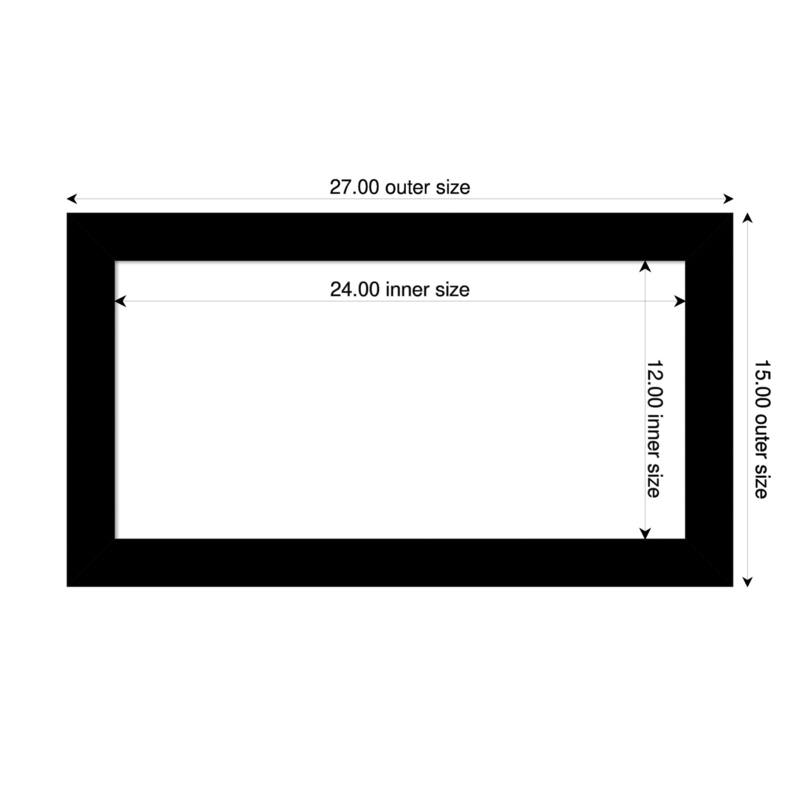 Amanti Art Brushed Black Framed Dry Erase Magnetic Board - 27 x 15 in - Brushed Black