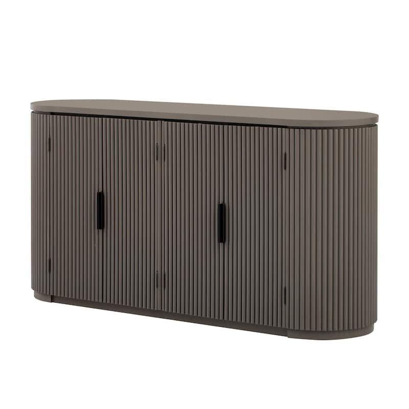 Vertical Striped Door Storage Cabinet