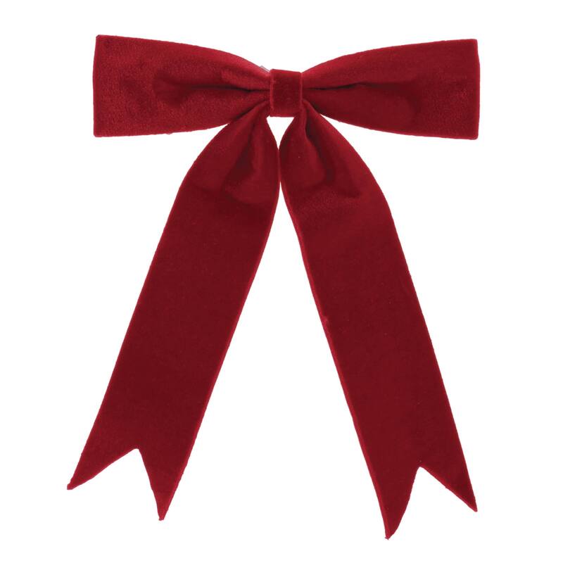 Set of 2 Christmas Bows for Tree Wreath and Garland - Red-Type B