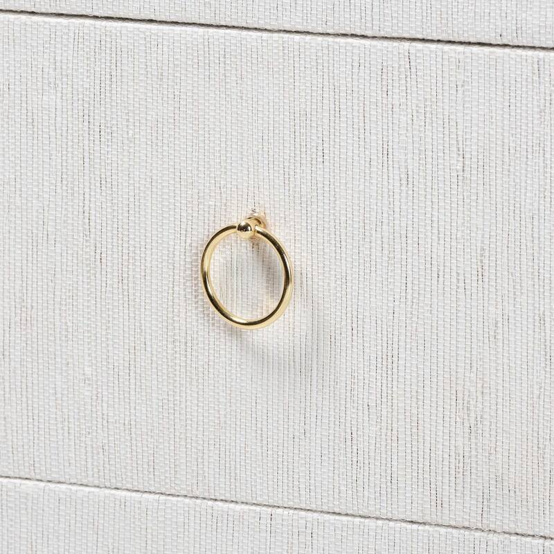 Xavier Grasscloth Tall Storage Cabinet - Woven Accent Tower Bookcase with Open Shelves and Drawers, Space-Saving Organizer