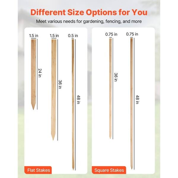 25 Pieces Natural Fir Wood Garden Stakes with Sharp Points for Plant ...