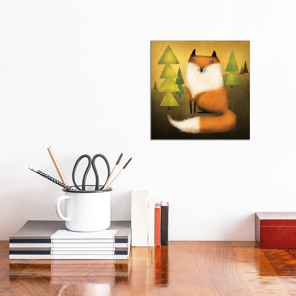 iCanvas "Fox In Woods" by Terry Runyan Canvas Print