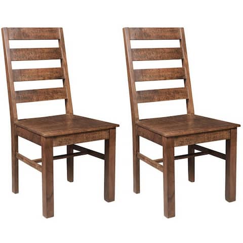 Somette Woodbridge Distressed Finish Dining Chairs, Set of 2
