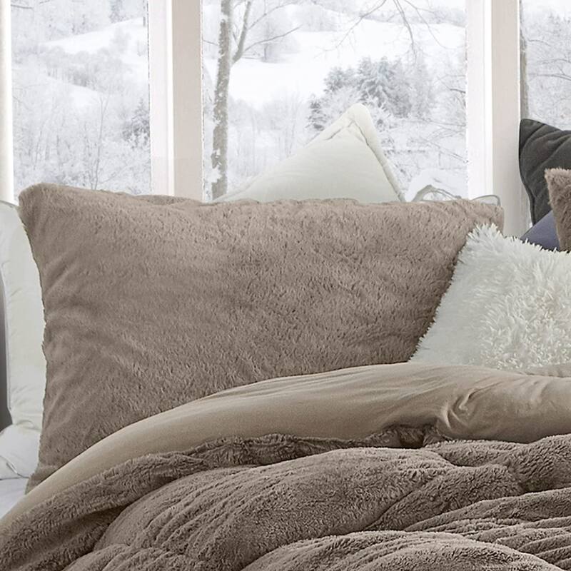 Are You Kidding Bare - Coma Inducer® Pillow Sham - Olive Winter Twig - King Sham
