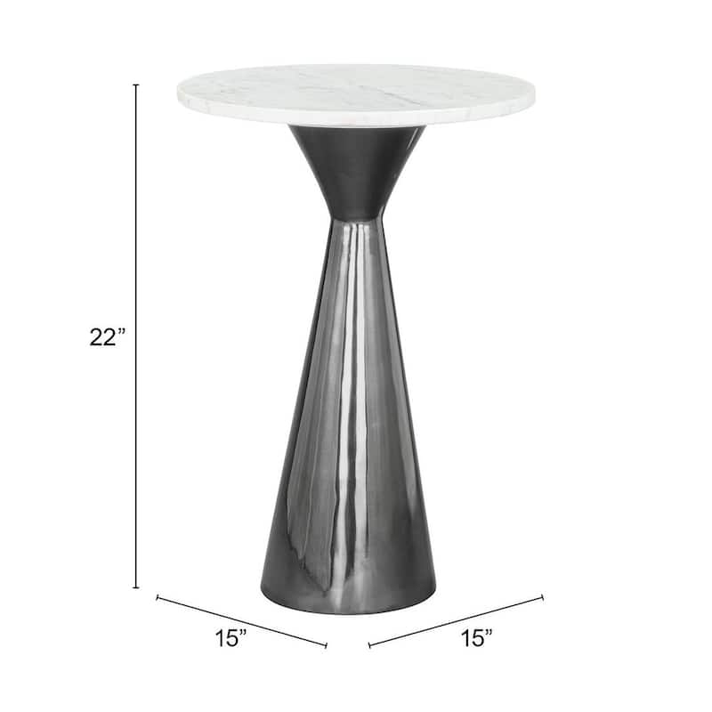 Tim Side Table White & Black
