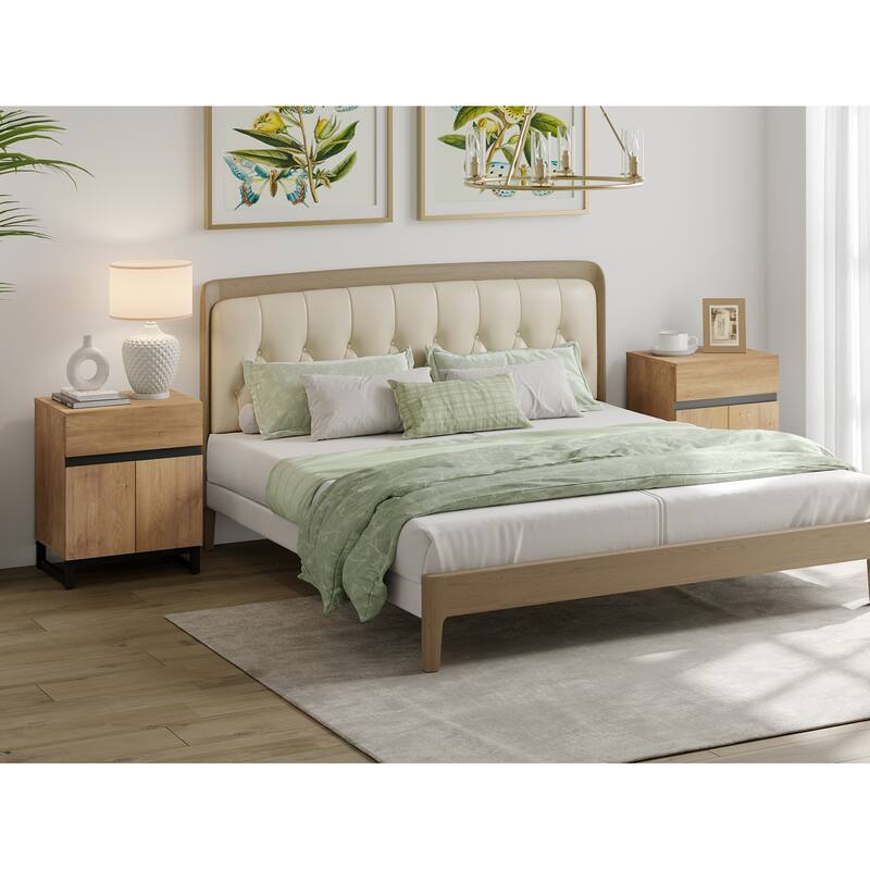 3-Piece Dresser And Nightstand Set,Dresser With 18 Drawers, 2 Nightstand for Bedroom, Bedroom Furniture Set