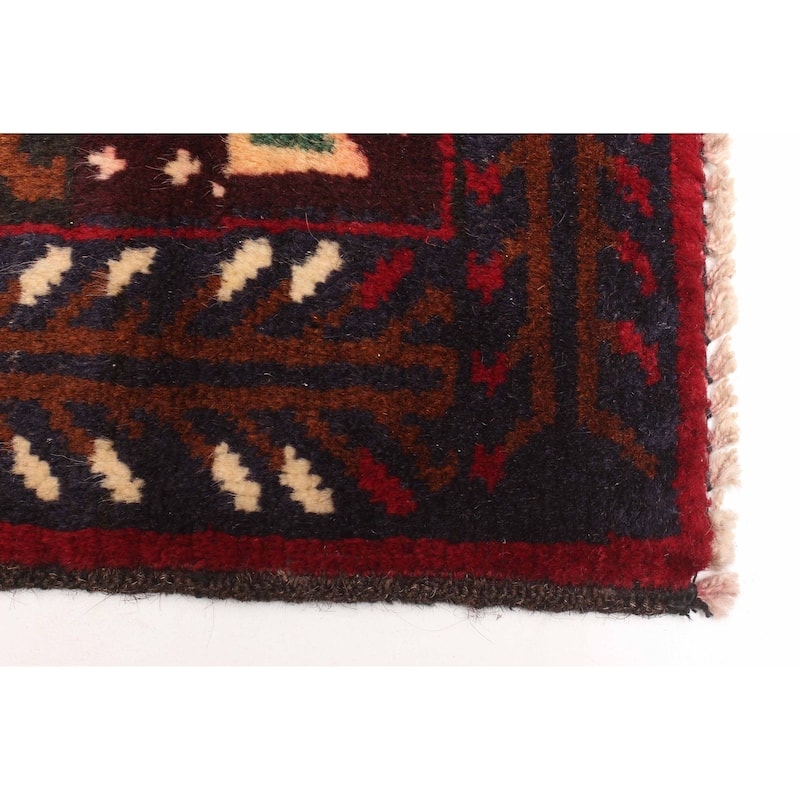 ECARPETGALLERY Hand-knotted Teimani Red Wool Rug - 2'11 x 4'11