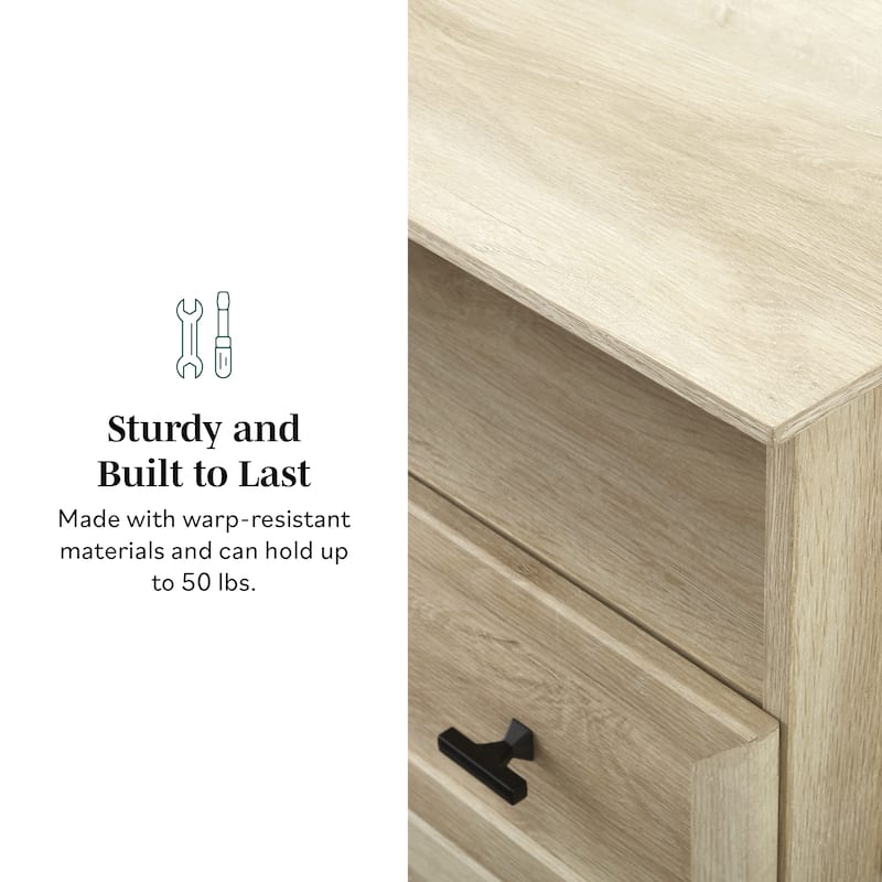 Middlebrook Designs Farmhouse 2-Drawer Nightstand