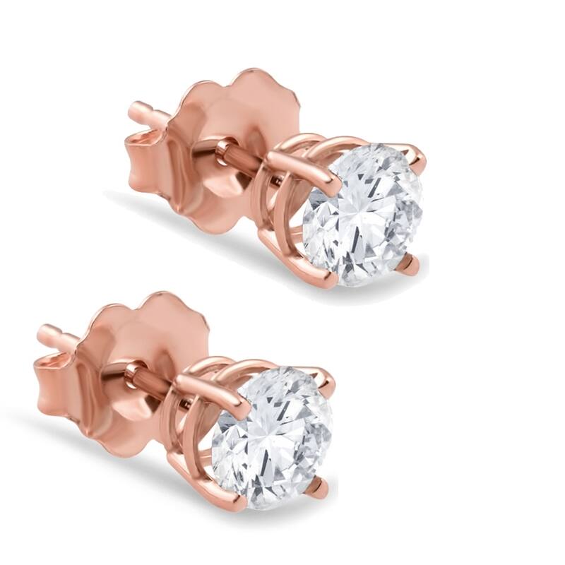 1 cttw Diamond Studs Rose Gold