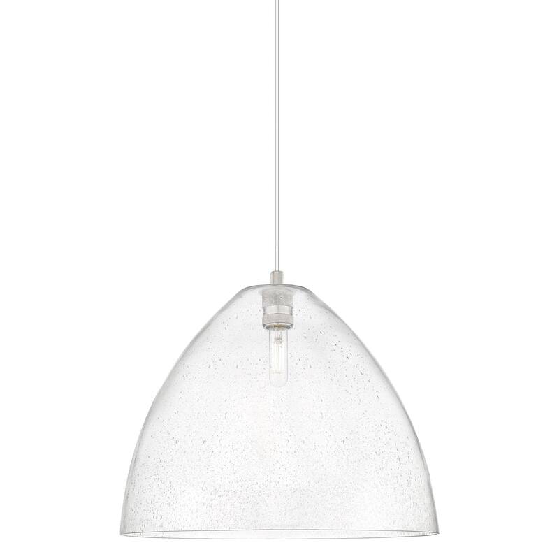 Innovations Lighting 434-1P-15-16 Crown Point Pendant Dome Crown Point - Satin Nickel / Seedy