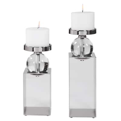Uttermost Lucian Nickel Candle Holders (Set of 2)