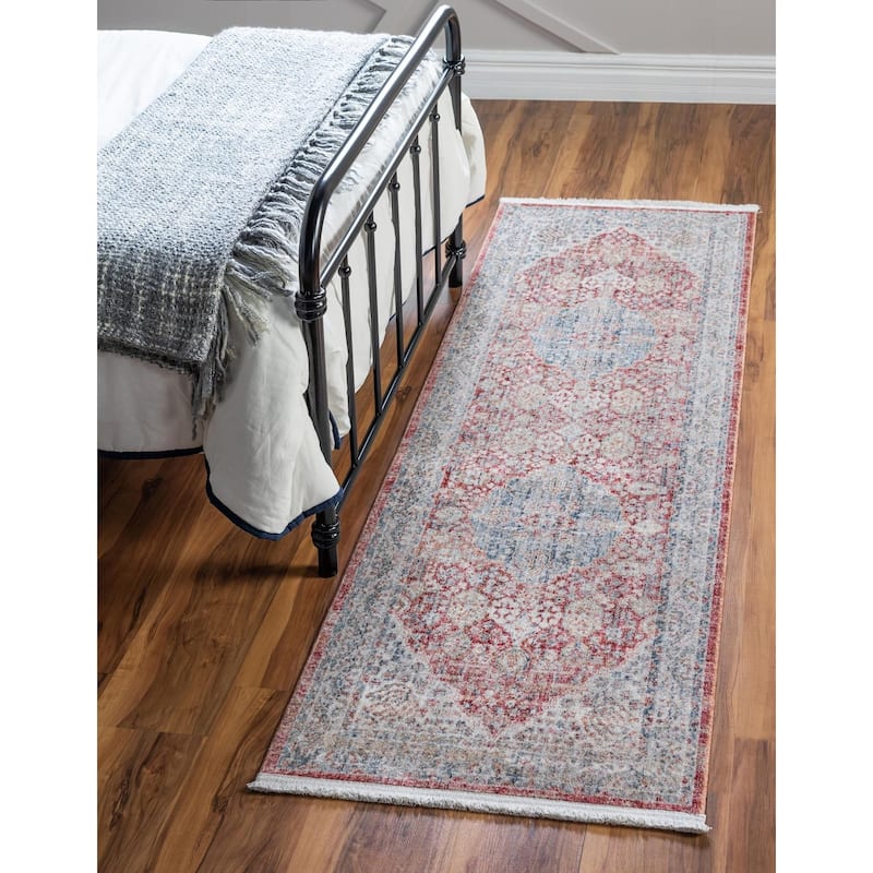 Traditional Falmouth Collection Area Rug - Red - 2'7"x10'