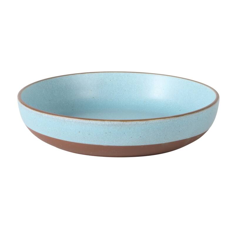 Gibson Elite William Crest 4 Piece Dinner Bowl Set, 8.5" Round Stoneware Reactive Glaze Finish, Large Soup, Pasta & Salad Bowls