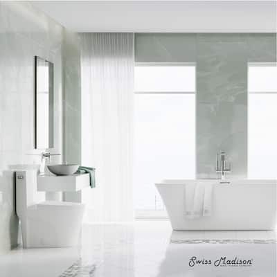St. Tropez One-Piece 10" Rough-In 1.28 Gpf Left-Hand Vortex Flush Elongated Toilet In Matte White