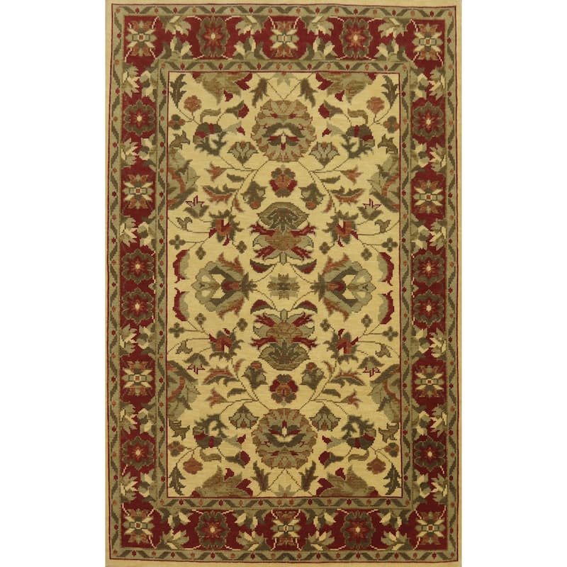Floral Indian Area Rug 7x10 - 9' 10'' X 6' 6''