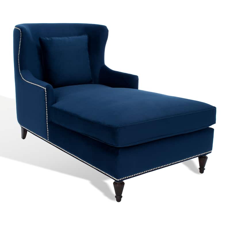 SAFAVIEH Couture Salbjorg Upholstered Chaise Lounger - 33 In W x 63 In D x 38.5 In H - 33Wx63Dx39H