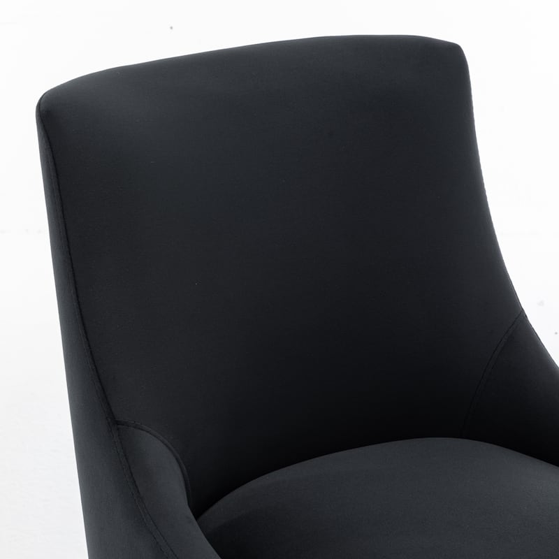 SEYNAR Velvet Upholstered Dining Chair Set of 4, Modern Glam Armless Side Chair