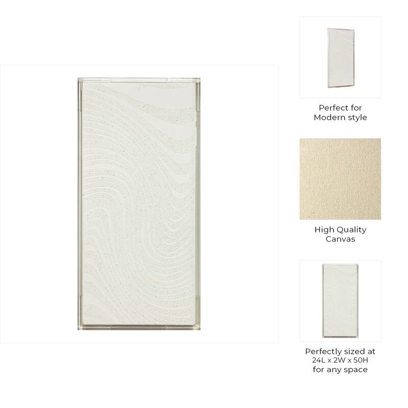 Canvas Art Wood Frame Backing Textured Abstract Design - 50" Multi