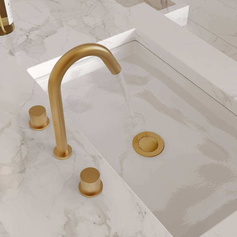 GRANDJOY 8" High Arc Widespread Double Handle Faucet