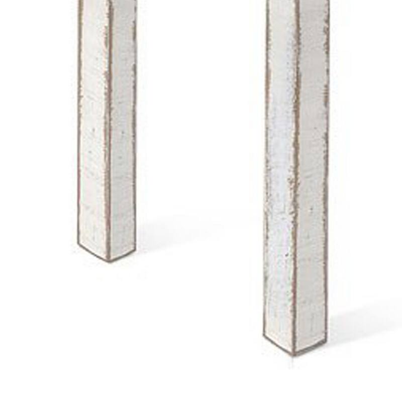 Rena Bar Height Table, 48 Inch Rectangular White Sand Mahogany Wood