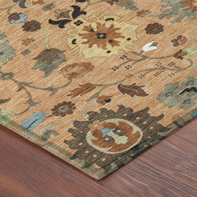 Machine Washable Indoor/ Outdoor Traditional Marci Chantille Rug