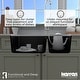 preview thumbnail 44 of 61, Karran Undermount Quartz 33 in. Double Bowl 60/40 Kitchen Sink with Bottom Grids and Strainers