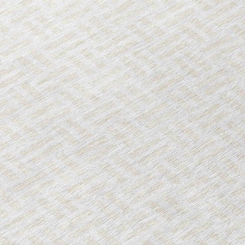 Machine Washable Indoor/ Outdoor Chantille Contempory Crosshatch Rug